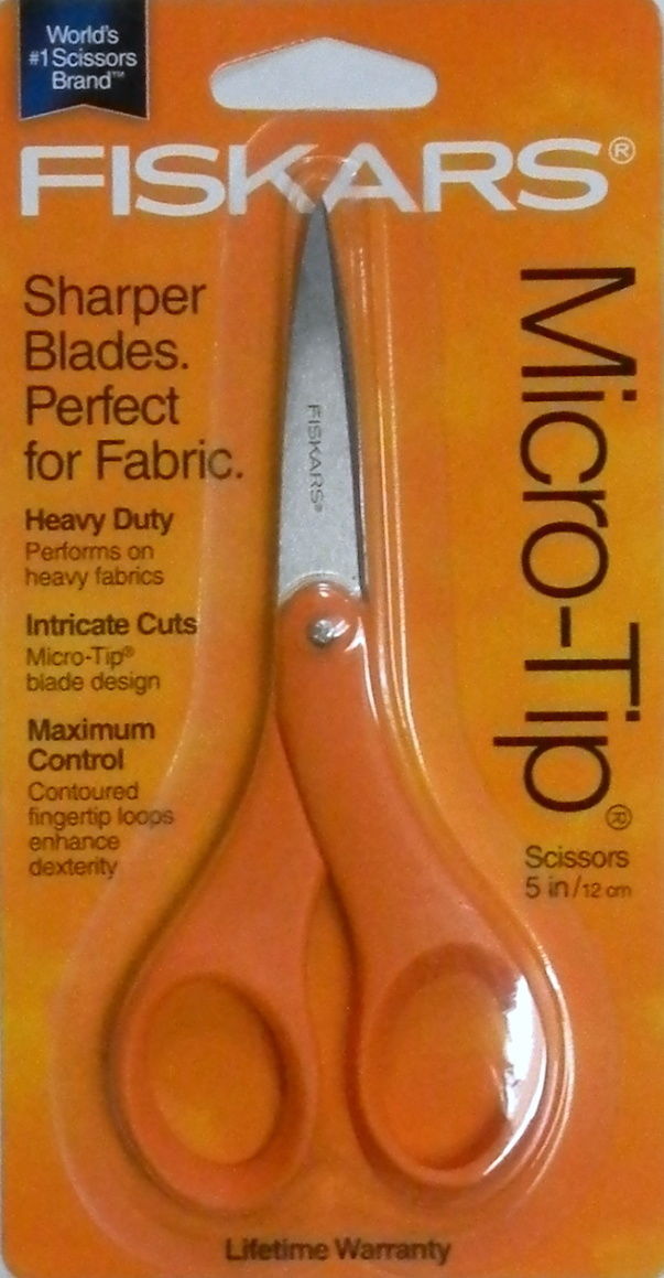 Fiskars 12-74907097J 5" Micro-tip Heavy Duty Scissors Stainless Steel Blades