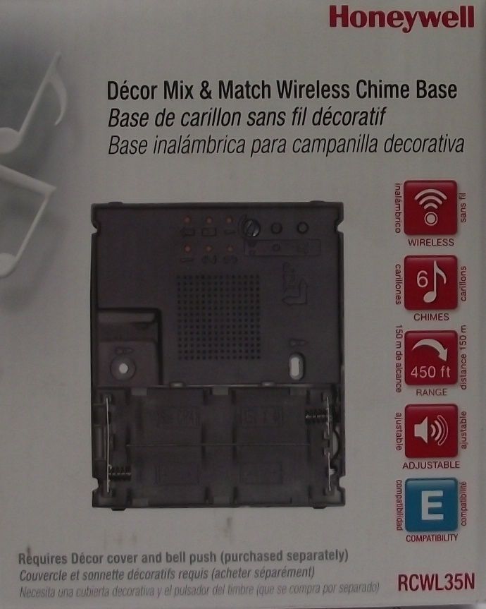 Honeywell RCWL35N Mix & Match Decor Wireless Door Chime Base