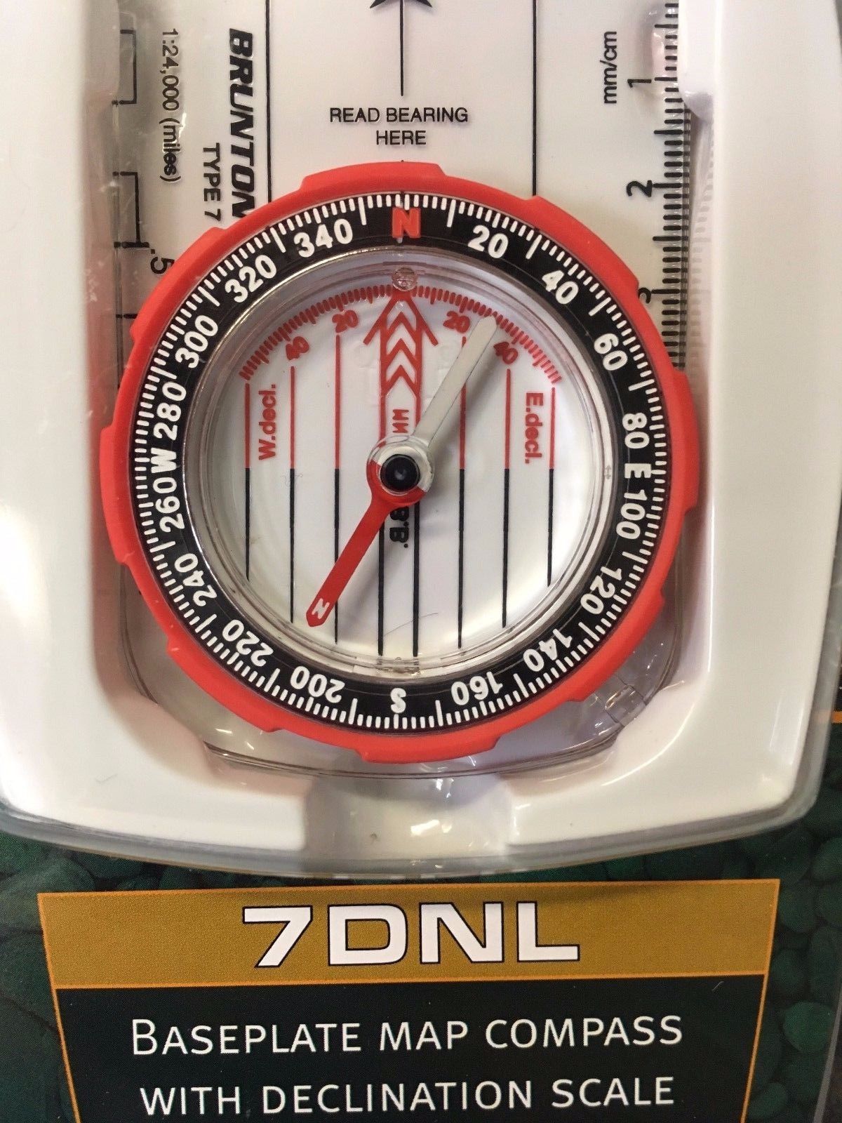 Brunton 7DNL Baseplate Map Compass With Declination Scale (6 Compasses)