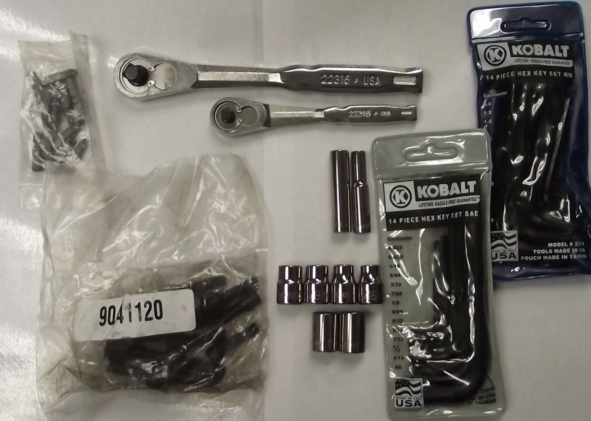 Kobalt 61pc Prepack Toolkit With 2 Ratchets Screw Tips Nutsetters USA 2308402