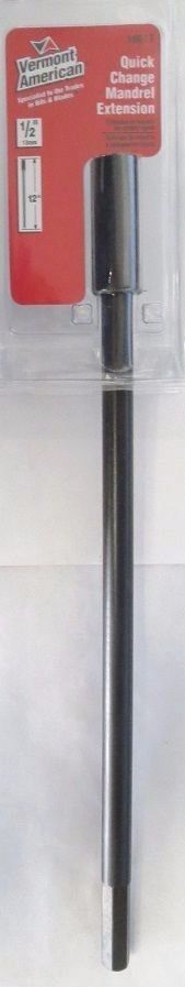 Vermont American 18617 12" x  1/2" Quick Change Mandrel Extension