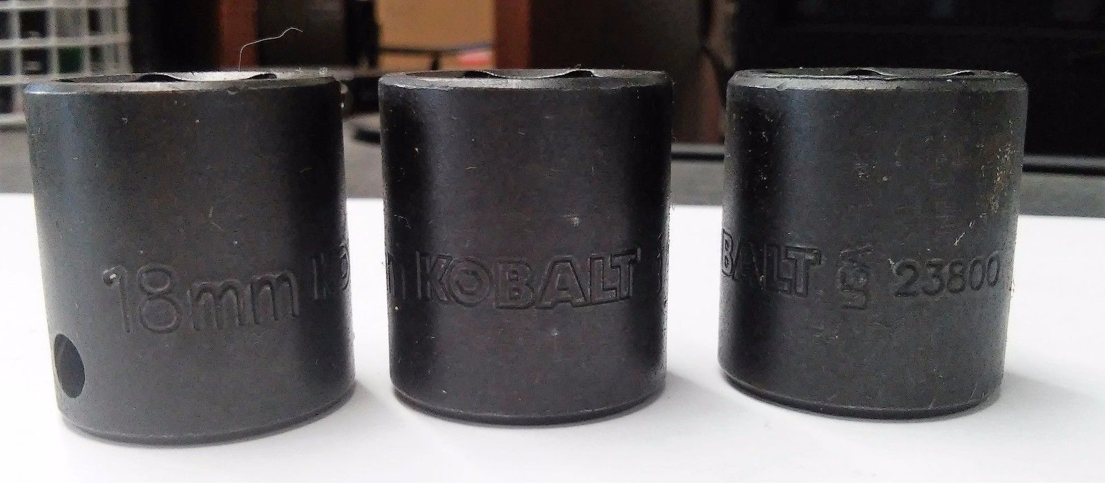 Kobalt 23800 3/8Dr. 18mm Impact Socket 6pt. USA (3pcs)