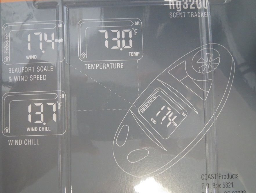 Coast HG3200 Scent Tracker Wind Speed & Temperature Gauge