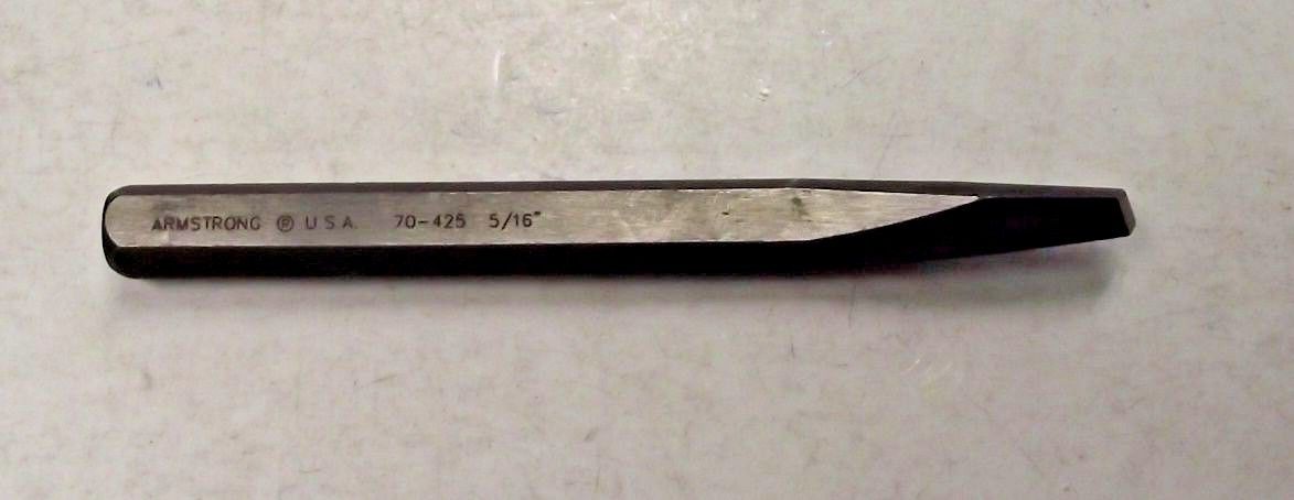 Armstrong 70-425 5/16" x 1/2" x 6" Diamond Point Cold Chisel USA