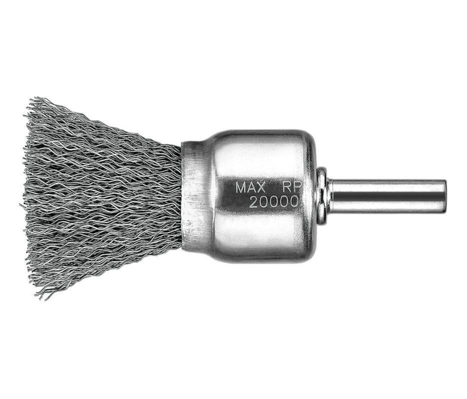 Dewalt DW4901B 1" x 1/4" HP Metal/Stainless Shaft Carbon Crimp End Brush (4PCS)