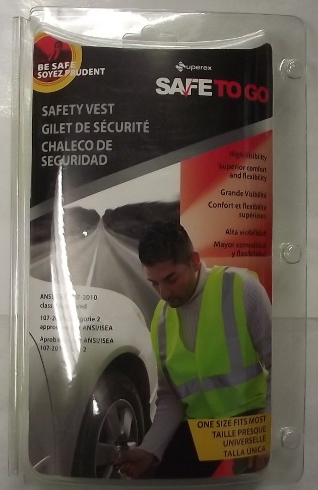 Superex SAFETOGO 21-382 High Visibility Neon Safety Vest
