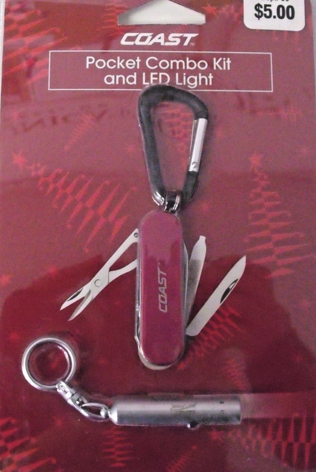 Coast C5115/2CP RED Pocket Combo Knife and LED Flashlight