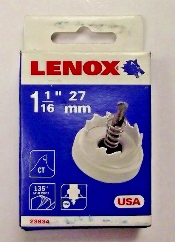 Lenox 1-1/16" Carbide Hole Cutter Hole Saw 23834 USA