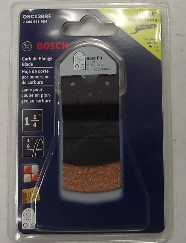 Bosch OSC138RF 1-1/4-Inch Carbide Grit Plunge Blade Swiss