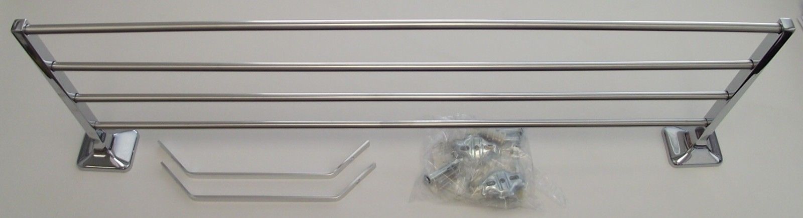 Taymor Towel Shelf With Bar With Support Brackets Chrome 01-150024BB