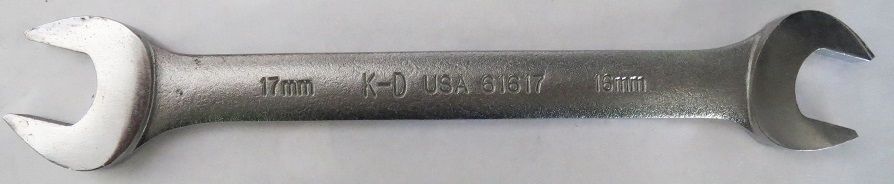 KD TOOL 61617 16MM X 17MM OPEN END WRENCH USA