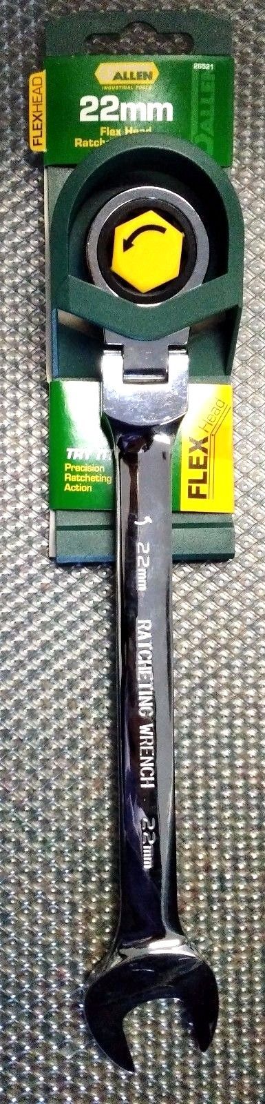 Allen 22mm Flex Head Ratcheting Wrench Polish Combo 26521
