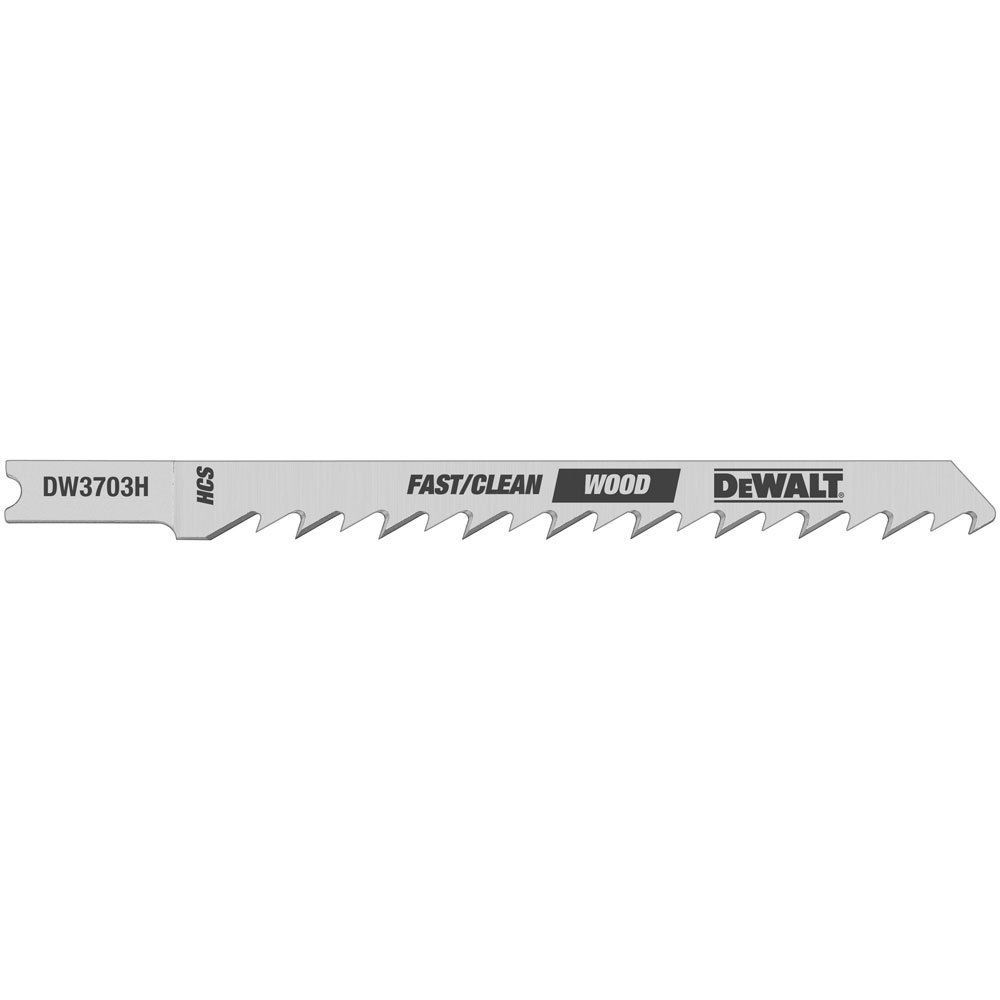 Dewalt DW3703H2 4" x 6 TPI HCS Fast Clean Wood Cutting Jig Saw Blades 2 Pack USA