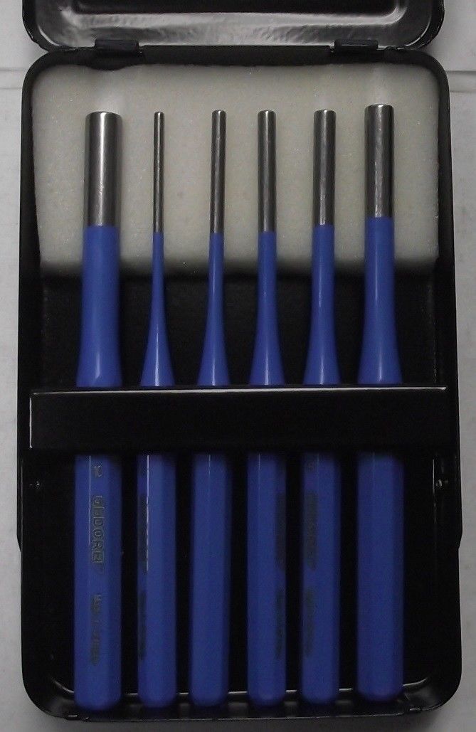 Gedore 3014320 Pin Punch Set 6 Pcs In Metal Case Germany