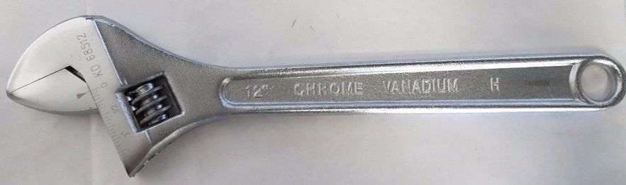 KD Tools 68512 12" Chrome Vanadium Adjustable Wrench
