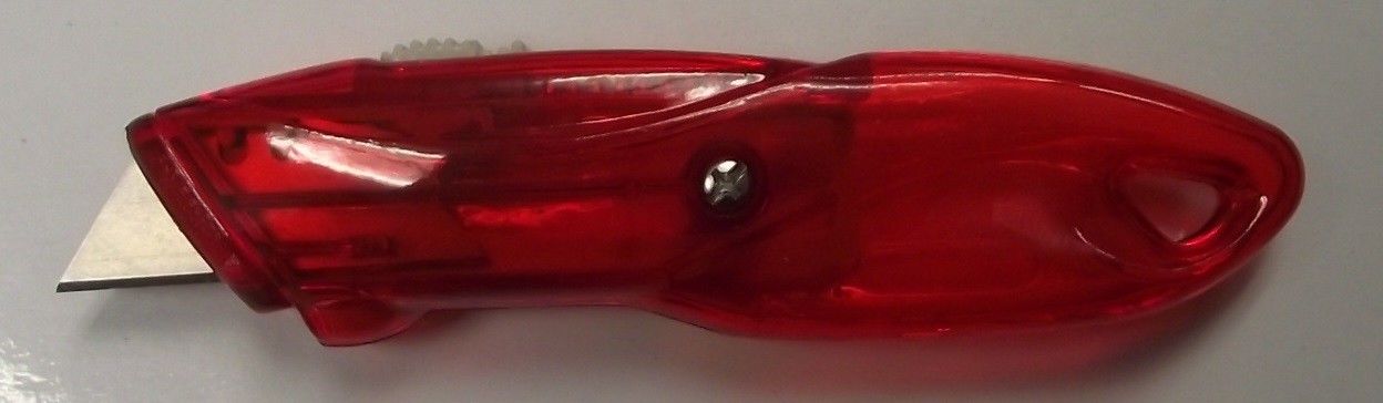 Generic Red Plastic Standard Retractable Utility Knife Red 5 Knives