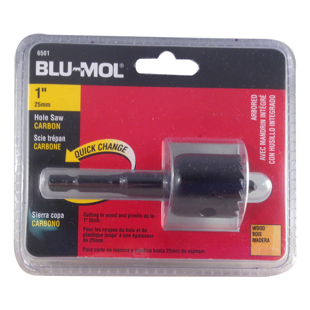 Blu-Mol 6501 1" Carbon Steel Arbored Hole Saw