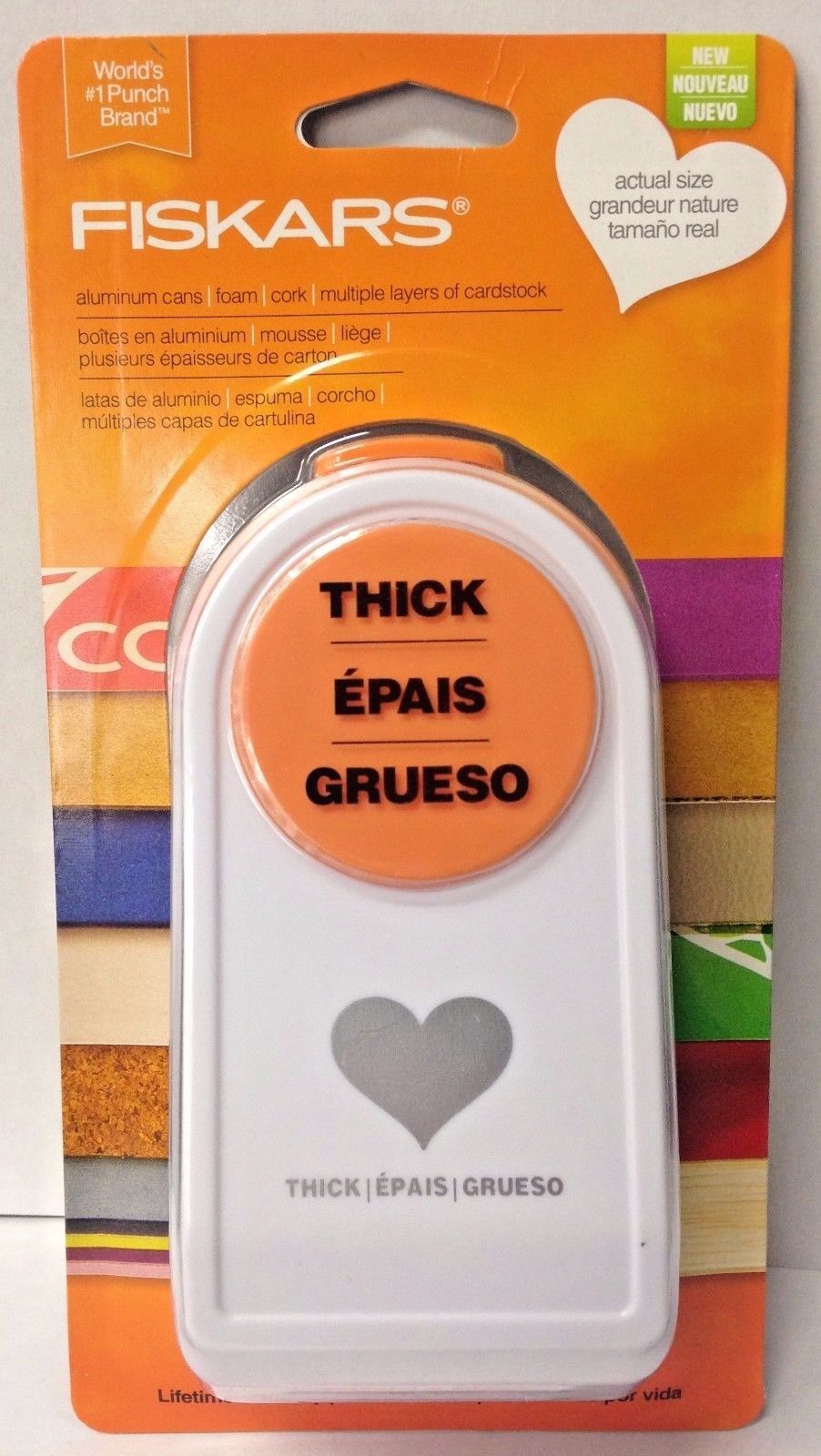 Fiskars 108960-1002 Thick Material Punch 1.5" Heart Shape Punch