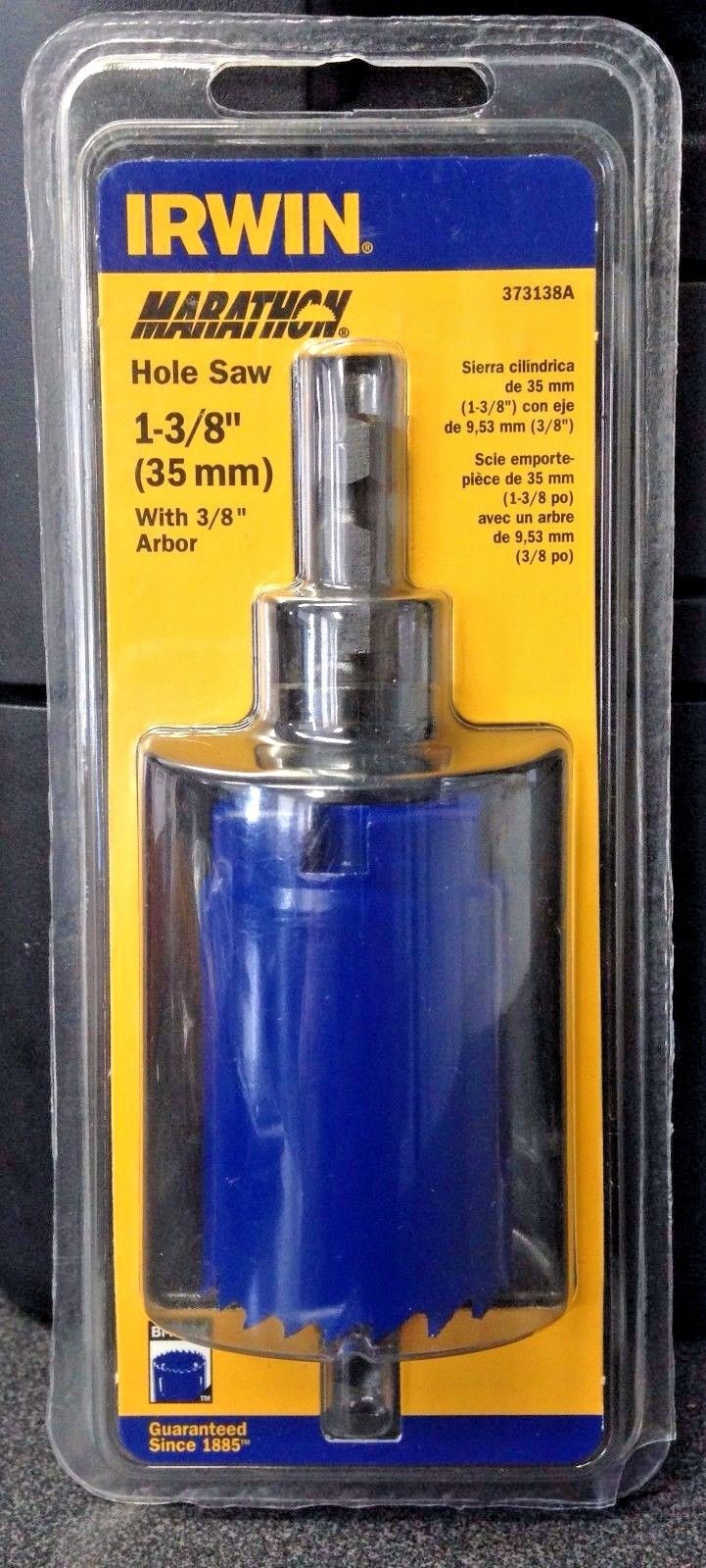 Irwin Marathon 373138A 1-3/8" Bi-Metal Hole Saw With 3/8" Arbor