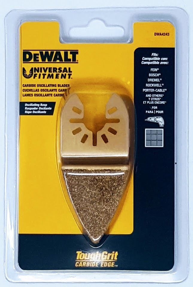 Dewalt DWA4243 Universal Fitment Carbide Grit Rasp Oscillating Blade