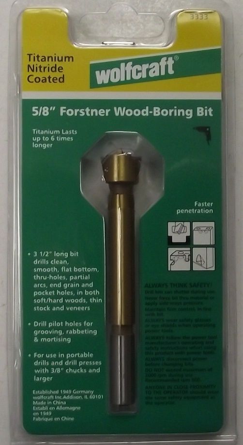 Wolfcraft 3333 5/8" Forstner Wood Boring Bit