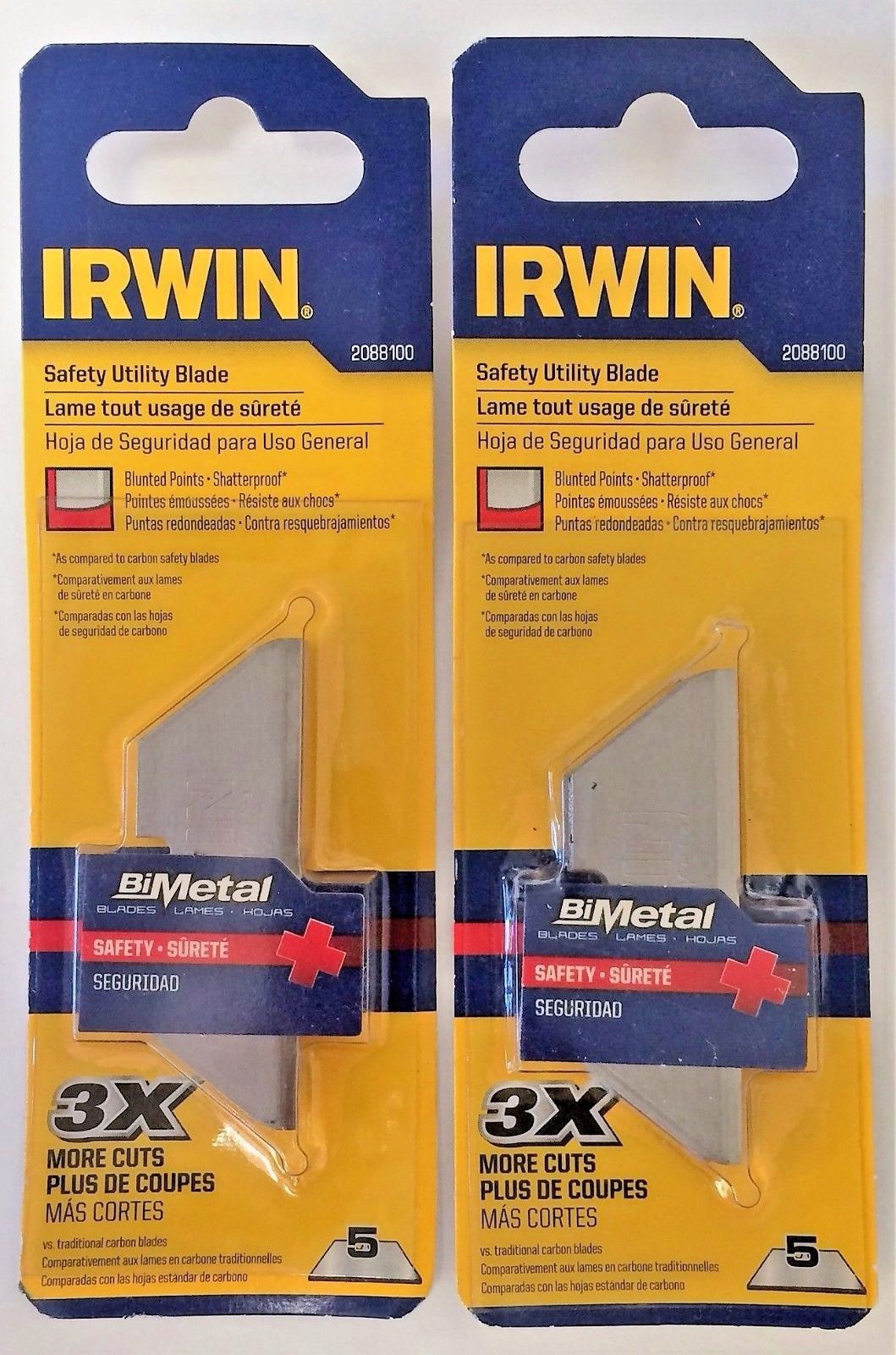 Irwin 2088100 Utility Knife Bi-Metal Blue Blade 2pks