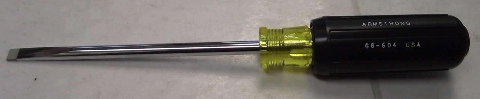 Armstrong 66-504 5/16 x 6" Round Shank Slotted Screwdriver with Cushion Grip USA