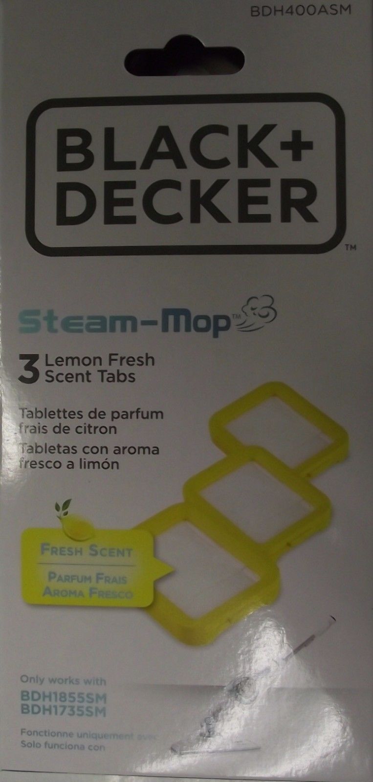 Black & Decker BDH400ASM Steam Mop Lemon Fresh Scent Tabs 1- 3-Pack