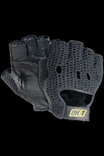 Occunomix OK-MBAV Heritage Gloves Pair Premium Leather Half Finger Design Med