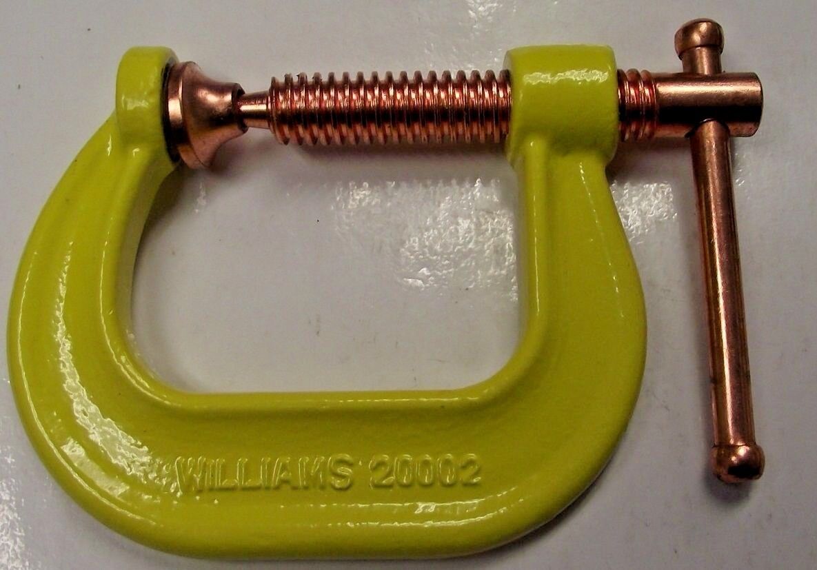 JH Williams 20002 2" C Clamp Forged Steel Copper Plated Screw