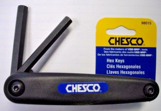 Chesco 98015 5pc. Fold-Up Hex Keys USA 4mm to 10mm