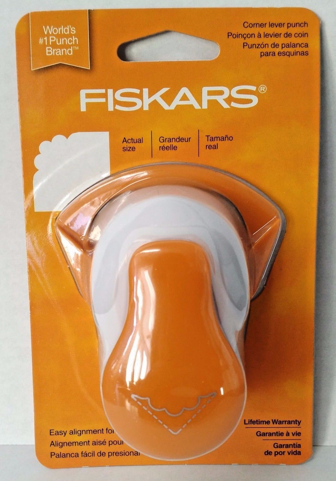 Fiskars 157250-1002 Scallop Corner Lever Punch Scrapbook Paper Punch