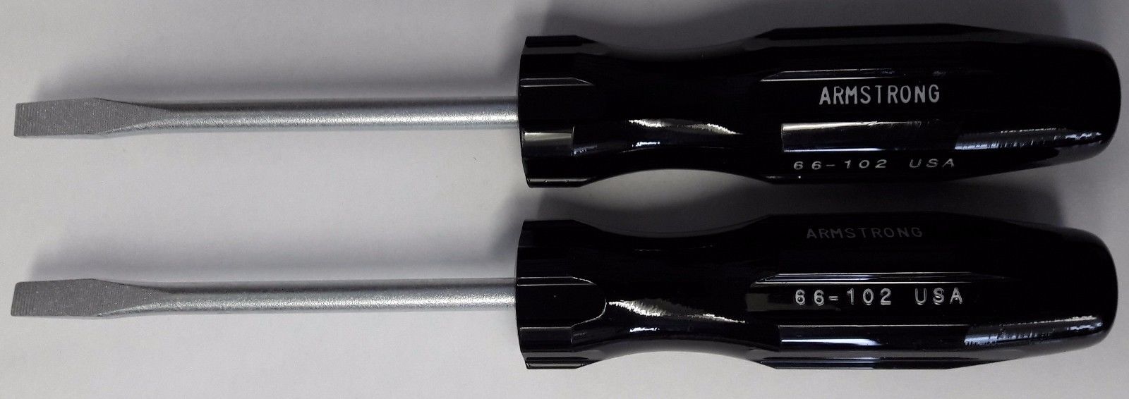 Armstrong 66-102A 1/4" x 4" Slotted  Screwdriver Round Shank USA 2PCS