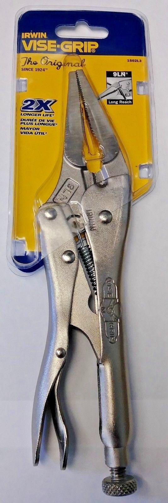 Irwin Vise-Grip 9LN 9" Long Reach Locking Plier With Wire Cutter 1502L3