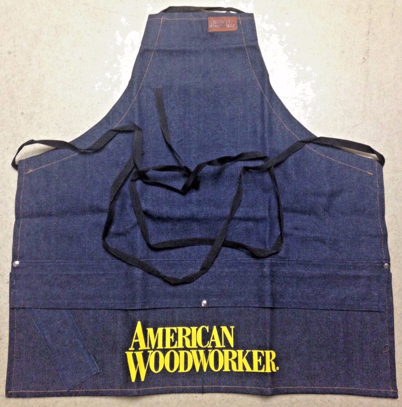 American Woodworker 120 Denim Carpenter Shop Apron Size 25" x 26"