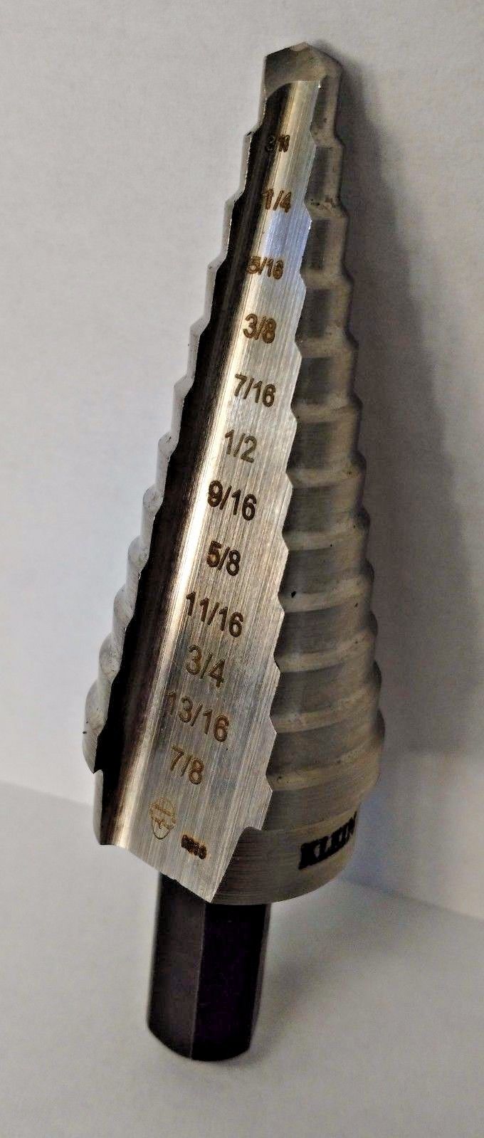 Klein Tools 59014 #14 3/16" to 7/8" High Speed Steel Step Drill Bit USA