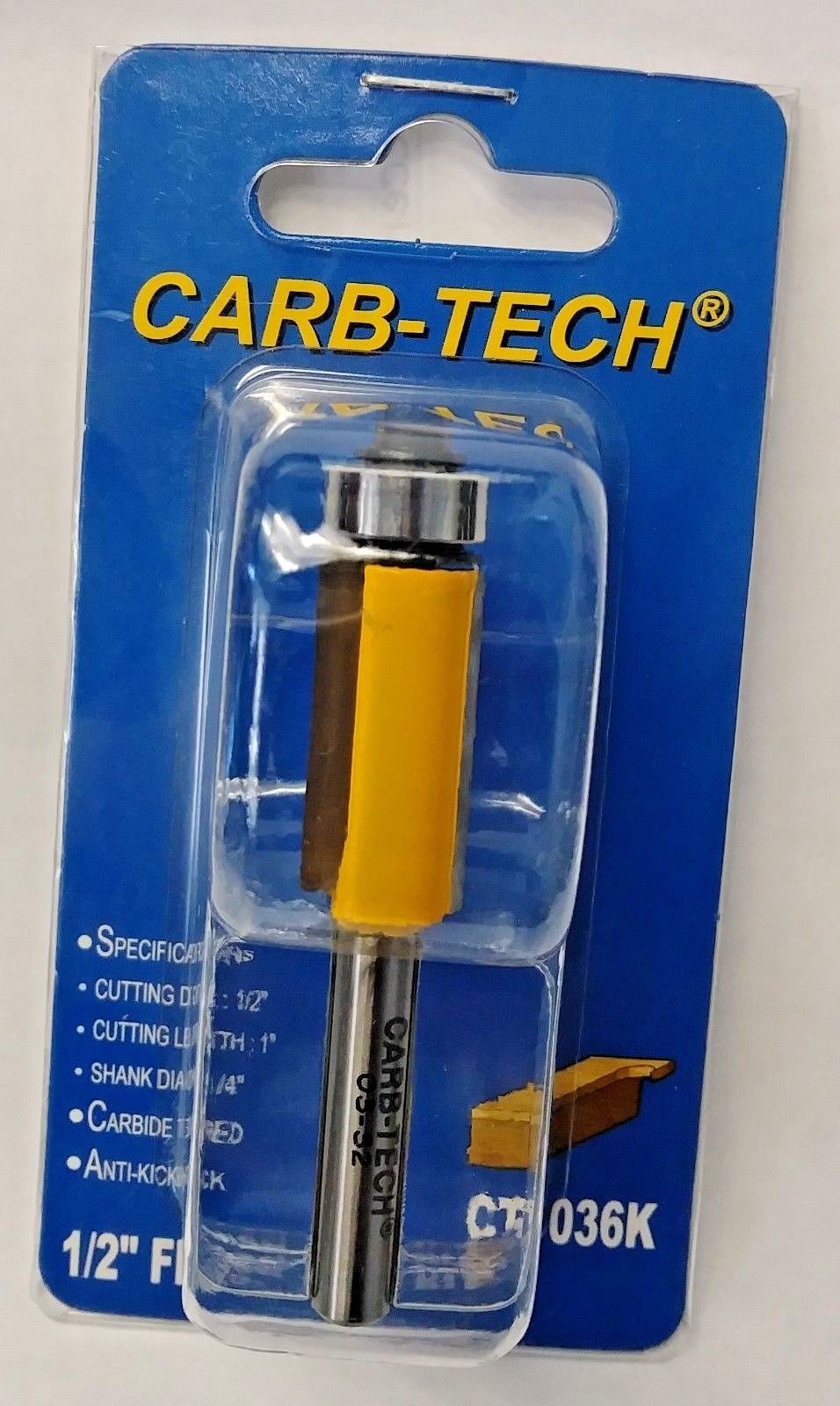 Carb-Tech CT1036K 1/2" Flush Trim Router Bit Carbide Tipped