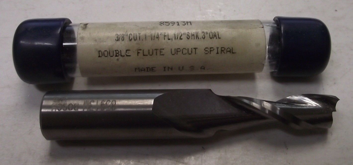 BOSCH 85913M 3/8" x 1-1/4" Solid Carbide 2-Flute Upcut Spiral Router Bit USA