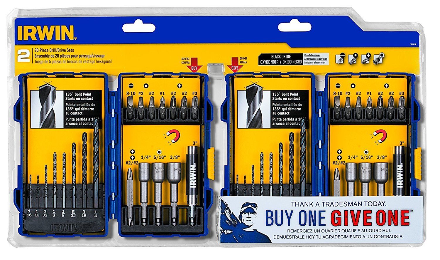 Irwin 1853418 20 Piece Drill & Drive Set (Bonus 1 Included)