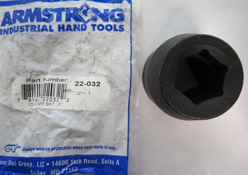 Armstrong 22-032 1" 6PT 1" Drive Impact Socket USA