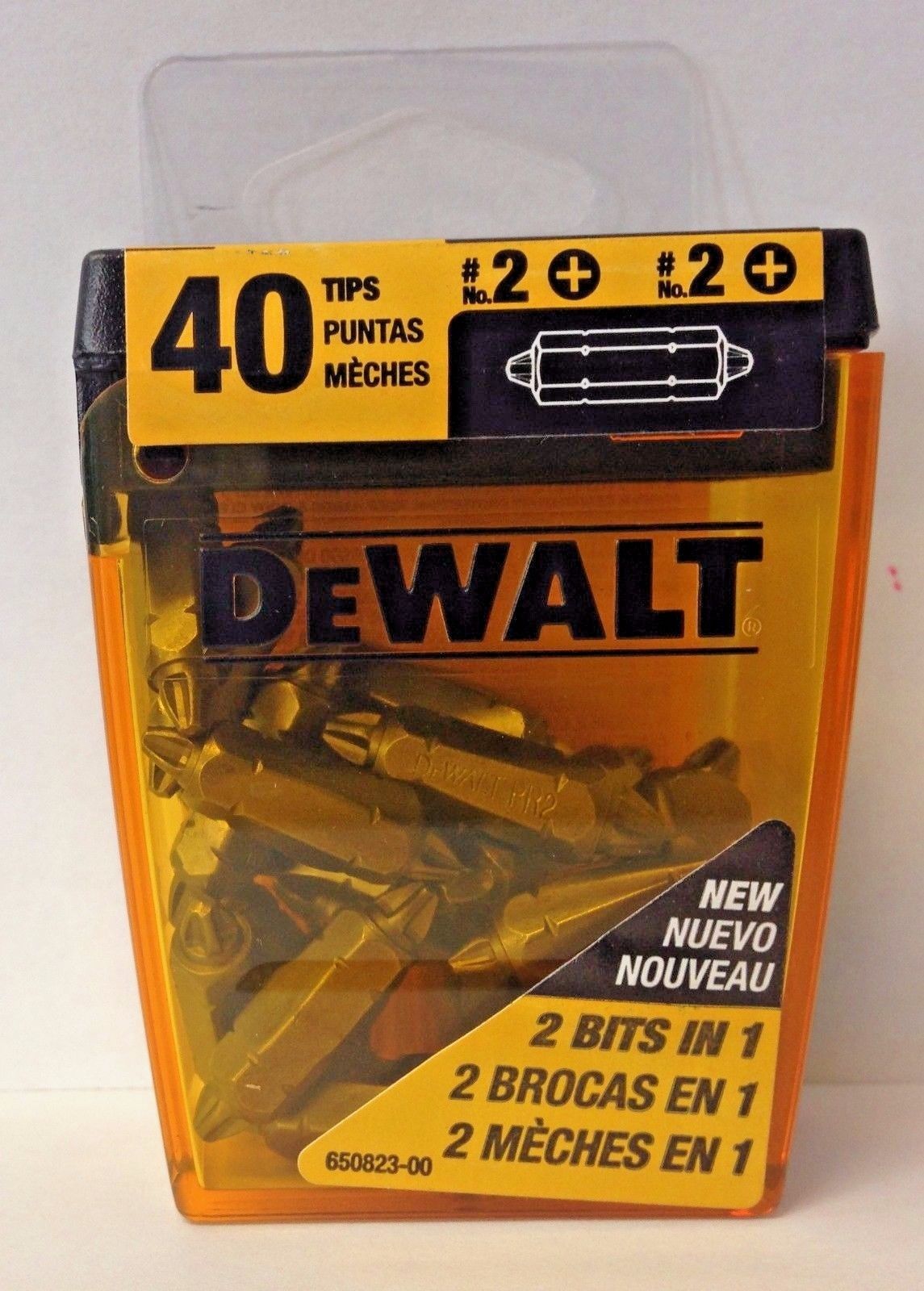 DeWalt DW2002DEX20 Double Ended 1" Phillips Bits 40 Tips
