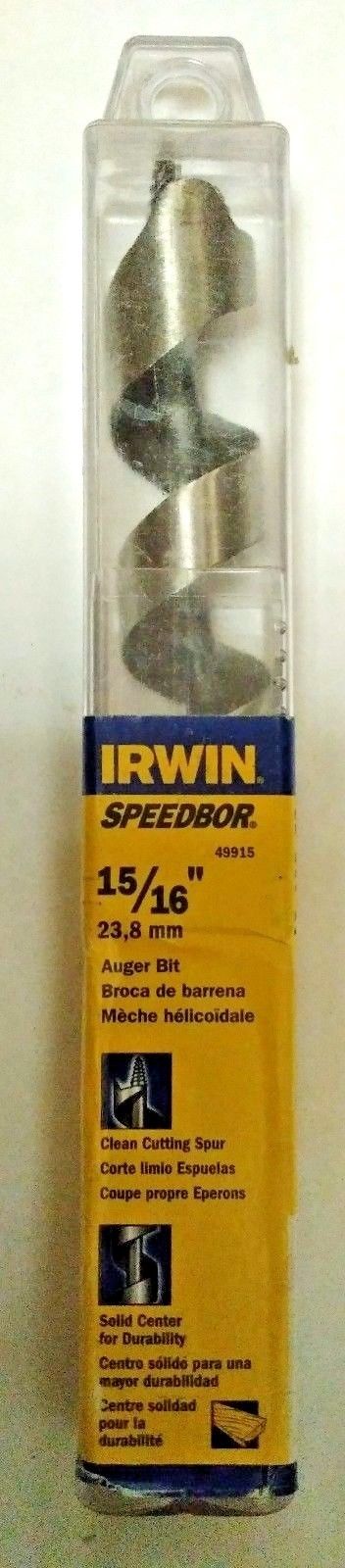 Irwin Speedbor 49915 15/16" x 8" Auger Bit