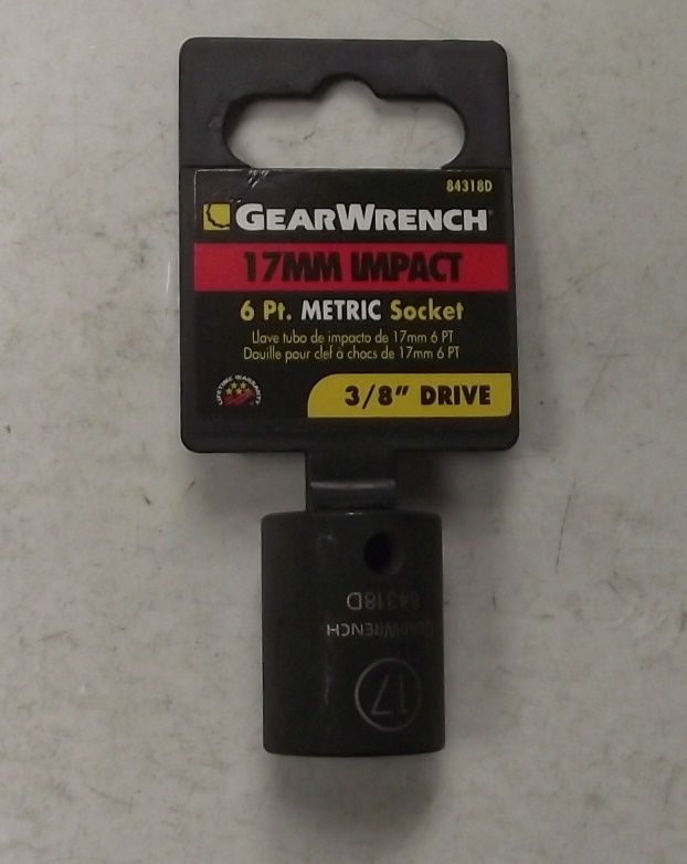 Gearwrench 84318D 17mm 6pt Impact Socket