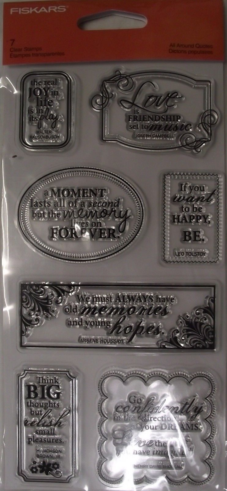 Fiskars 155130 Clear Stamps All Around Quotes