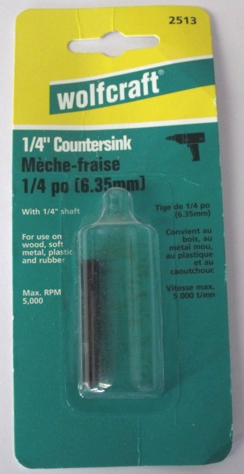Wolfcraft 2513 1/4" Countersink Made in Germany