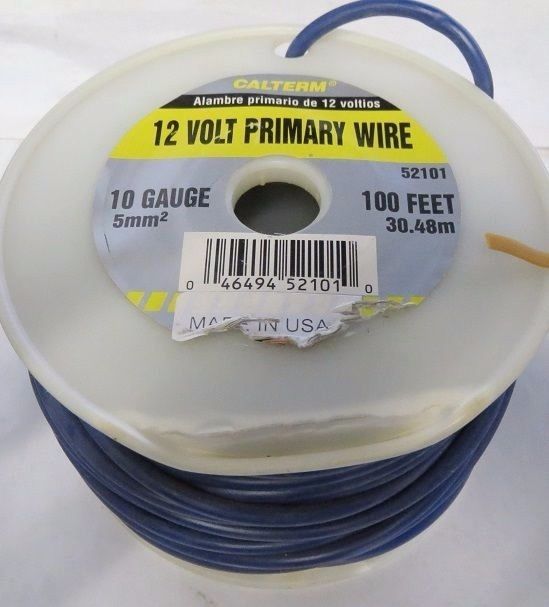 Calterm 12 Volt Primary Wire 10 Gauge 100Ft. 52101