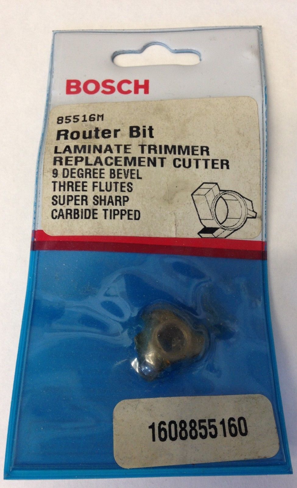 Bosch 85516M 9° x 3/8" Carbide Tipped Bevel Trim Replacement Cutter Bit USA