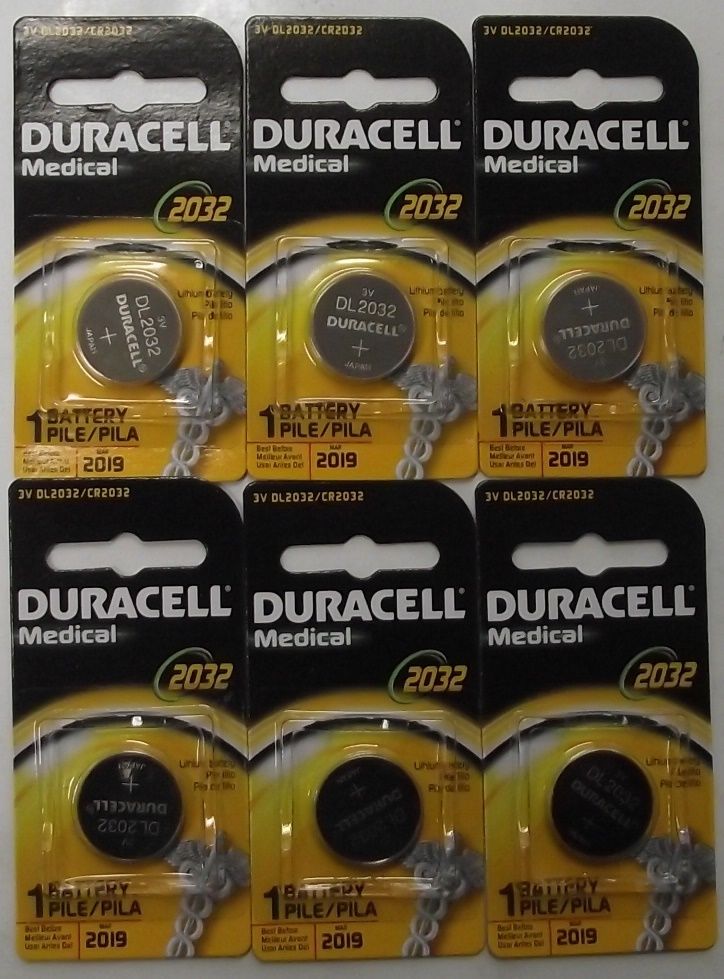 Duracell 3V DL2032 / CR2032 Lithium Battery 6 Pieces Date 2019 Japan