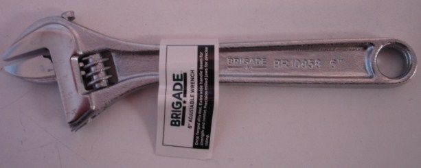 Brigade BR10858 6" Chrome Adjustable Wrench