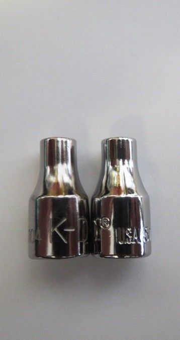 KD 516104 4mm 1/4" Drive 6 Point Socket USA 2 Pieces